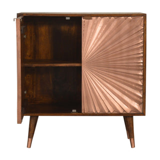 Manilla Cabinet – Mango Wood with Copper-Plated Fronts