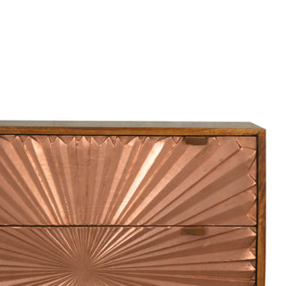 Manilla 3-Drawer Chest - Copper Plated Fronts