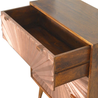 Manilla 3-Drawer Chest - Copper Plated Fronts