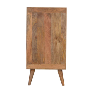 Diamond Printed 4 Drawer Tallboy, Mango Wood