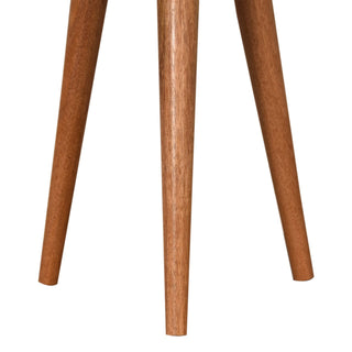 Mango Wood Diamond Print End Table
