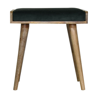 Velvet Tray Bench, Emerald Green