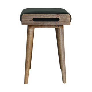 Velvet Tray Bench, Emerald Green