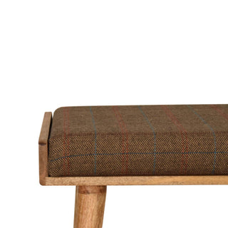 Velvet Tray Bench, Mixed Tweed