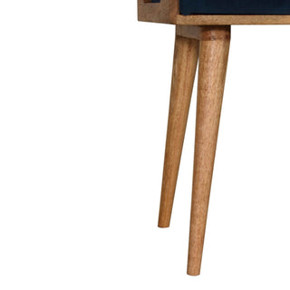 Velvet Tray Bench with Mango Wood Frame in Teal