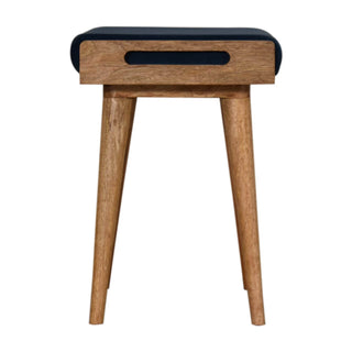 Velvet Tray Bench with Mango Wood Frame in Teal