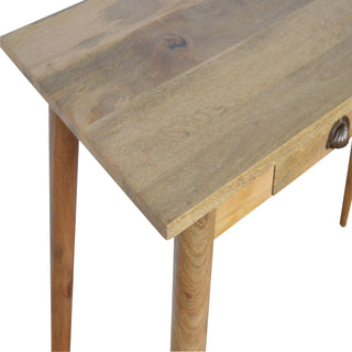 2-Drawer Nordic Desk in Mango Wood with Oak Finish