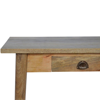 2-Drawer Nordic Desk in Mango Wood with Oak Finish