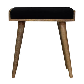 Velvet Tray Bench, Black