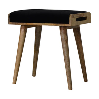 Velvet Tray Bench, Black