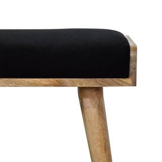 Velvet Tray Bench, Black