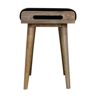 Velvet Tray Bench, Black
