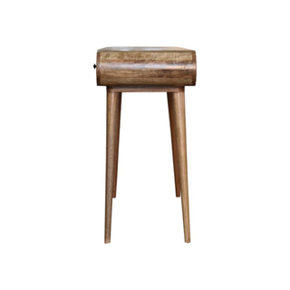 London Dressing Table with 3 Drawers and Foldable Mirror, Oak Finish