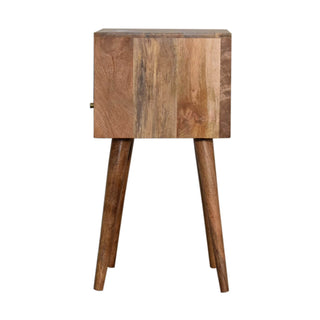 Narrow 1-Drawer, 1-Shelf Bedside Table in Navy