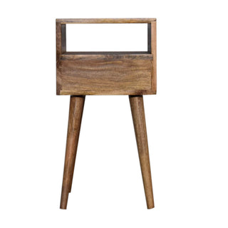 Narrow 1-Drawer, 1-Shelf Bedside Table in Navy