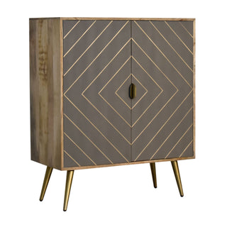 Wooden Cabinet, Cement and Brass