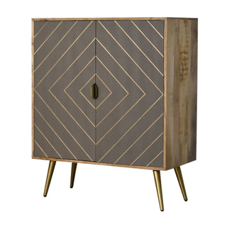 Wooden Cabinet, Cement and Brass