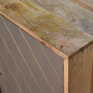 Wooden Cabinet, Cement and Brass