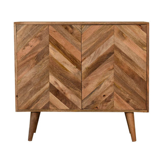 Muna Cabinet in Solid Mango Wood with Oak Finish