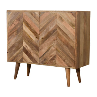 Muna Cabinet in Solid Mango Wood with Oak Finish