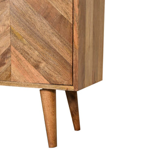 Muna Cabinet in Solid Mango Wood with Oak Finish