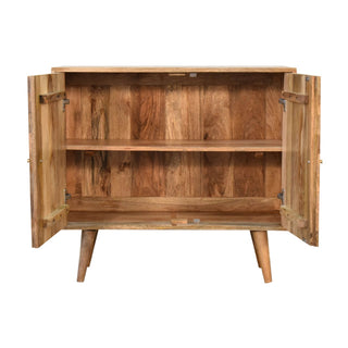 Muna Cabinet in Solid Mango Wood with Oak Finish