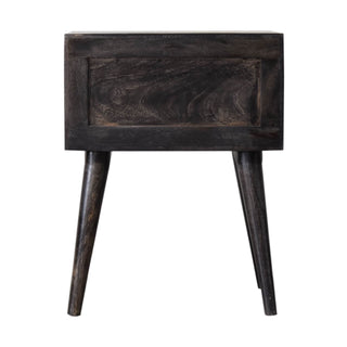 Oslo Bedside Table 2 Drawer, Brass Inlay