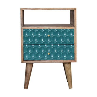 Honeycomb Bedside Table, Teal