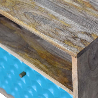 Honeycomb Bedside Table, Teal