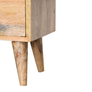 Nordic Bedside Table with 2 Drawers in Oak Finish