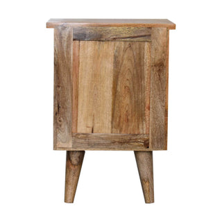 Nordic Bedside Table with 2 Drawers in Oak Finish