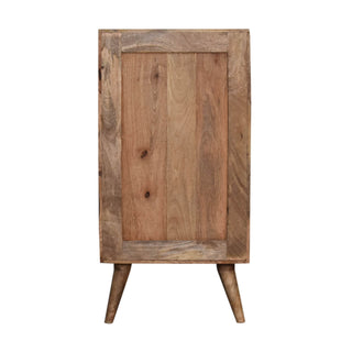 Mango Wood 4 Drawer Tallboy, Oak Finish