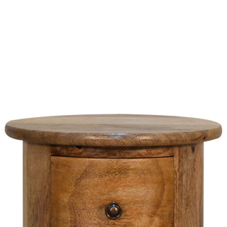 Narrow 3 Drawer Drum Chest in Oak Finish