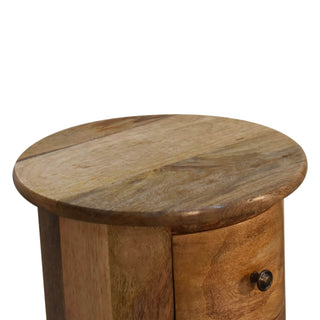 Narrow 3 Drawer Drum Chest in Oak Finish
