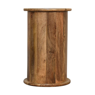 Narrow 3 Drawer Drum Chest in Oak Finish