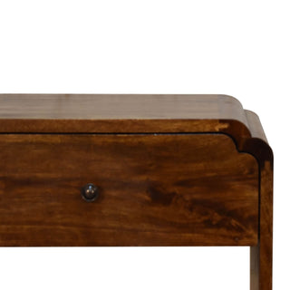 Newton Mango Wood Bedside Table, Chestnut Finish