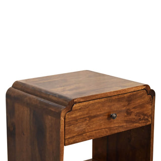 Newton Mango Wood Bedside Table, Chestnut Finish
