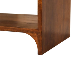 Newton Mango Wood Bedside Table, Chestnut Finish