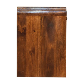 Newton Mango Wood Bedside Table, Chestnut Finish