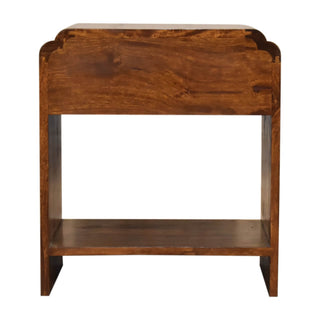 Newton Mango Wood Bedside Table, Chestnut Finish