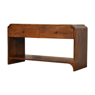 Mango Wood Newton Console Table with 2 Drawers