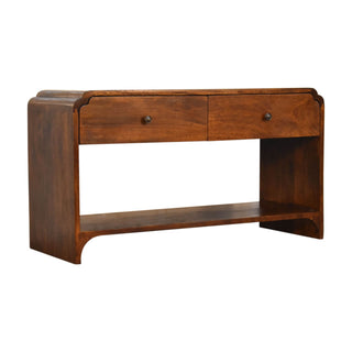 Mango Wood Newton Console Table with 2 Drawers