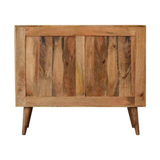 Larissa Two-Door Cabinet – Mango Wood with Rattan Accents