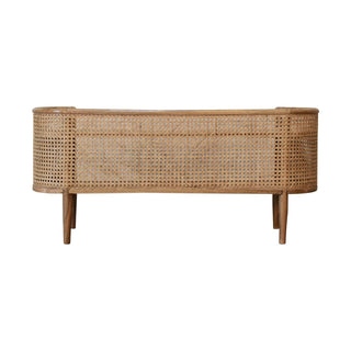 Larissa Mango Wood and Rattan Shelving Unit