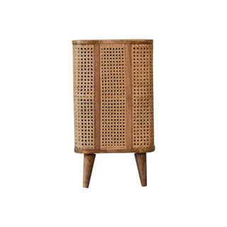 Larissa Mango Wood and Rattan Display Cabinet