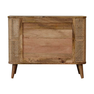 Larissa Mango Wood and Rattan Display Cabinet