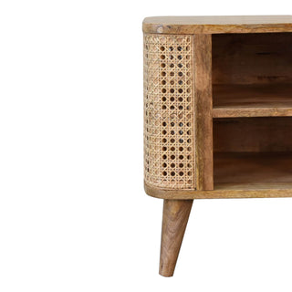 Mango Wood and Rattan Larissa Bedside Table