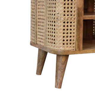 Mango Wood and Rattan Larissa Bedside Table
