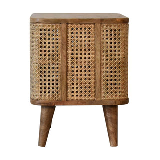 Mango Wood and Rattan Larissa Bedside Table