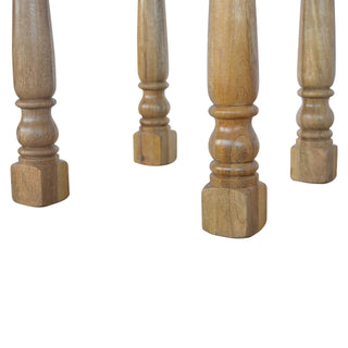 Mango Wood End Table with Turned Legs